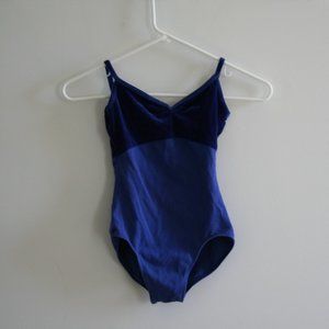 dark blue velvet leotard